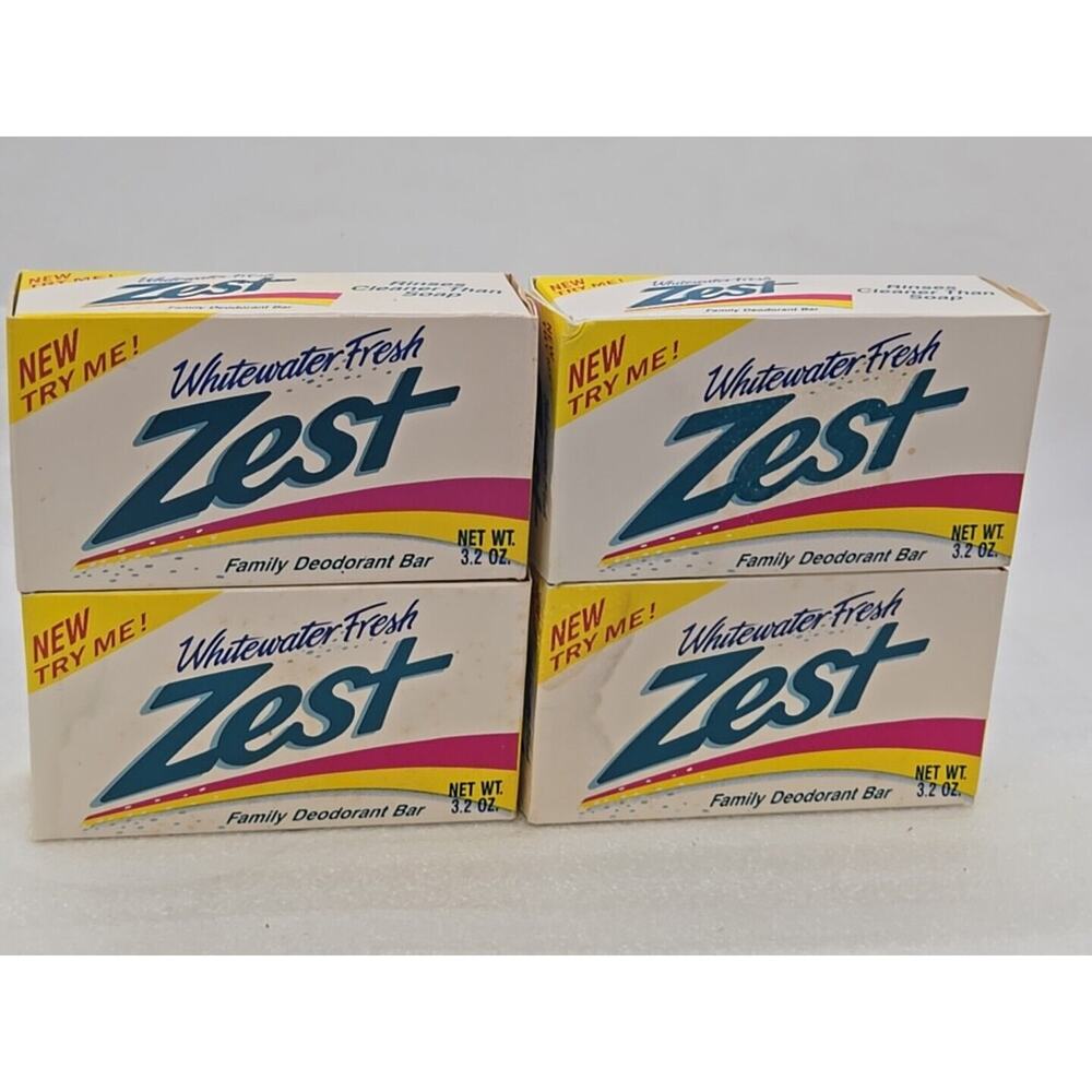 Vintage Winterfresh Zest 3.2oz New Try Me! Family Deodorant Bar Lot of 4